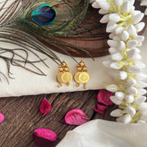 Vriksham Elegant Golden Lakshmi Coin Earring-Gold Bead-G19253